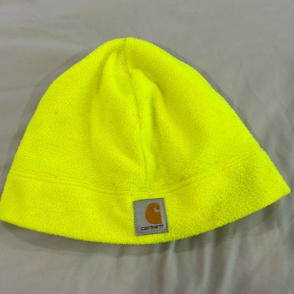 Carhartt fleece neon green beanie - Picture 1 of 3